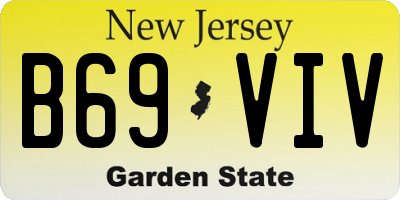 NJ license plate B69VIV