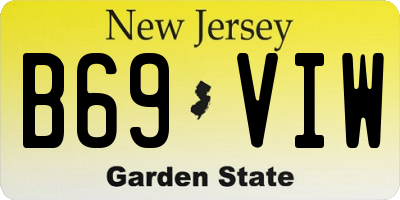 NJ license plate B69VIW