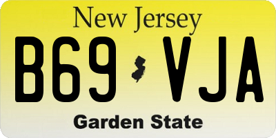 NJ license plate B69VJA