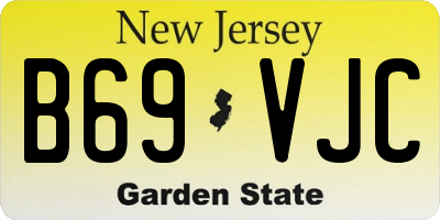NJ license plate B69VJC