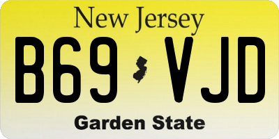 NJ license plate B69VJD