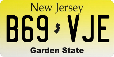 NJ license plate B69VJE