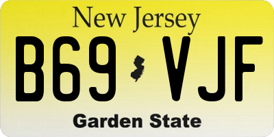 NJ license plate B69VJF