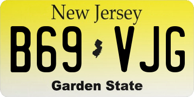 NJ license plate B69VJG
