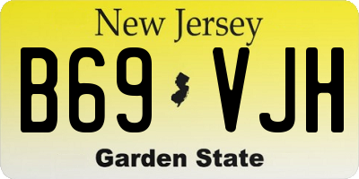 NJ license plate B69VJH