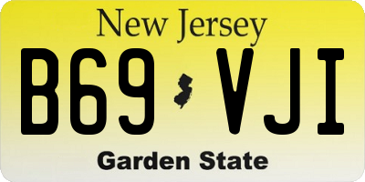 NJ license plate B69VJI