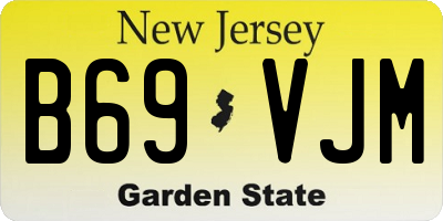 NJ license plate B69VJM