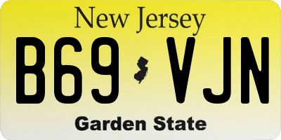 NJ license plate B69VJN