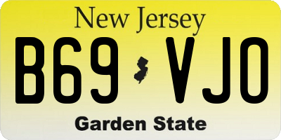 NJ license plate B69VJO