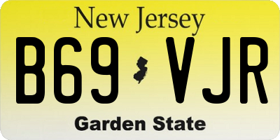 NJ license plate B69VJR