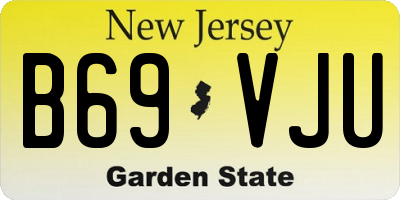 NJ license plate B69VJU