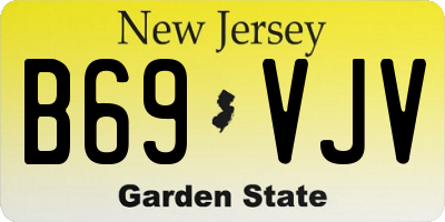NJ license plate B69VJV