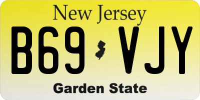 NJ license plate B69VJY