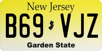 NJ license plate B69VJZ