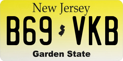 NJ license plate B69VKB