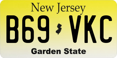 NJ license plate B69VKC