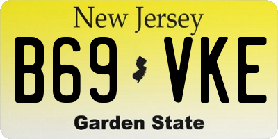 NJ license plate B69VKE
