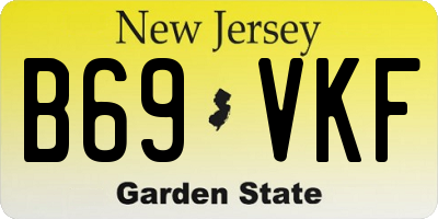 NJ license plate B69VKF