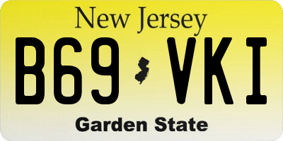 NJ license plate B69VKI
