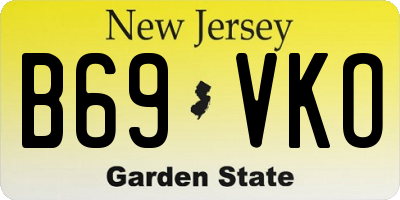 NJ license plate B69VKO