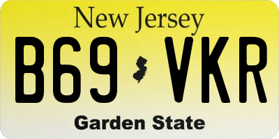 NJ license plate B69VKR