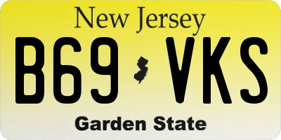 NJ license plate B69VKS