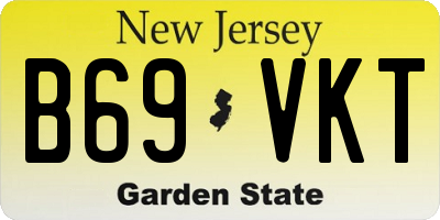 NJ license plate B69VKT