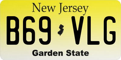 NJ license plate B69VLG