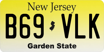 NJ license plate B69VLK