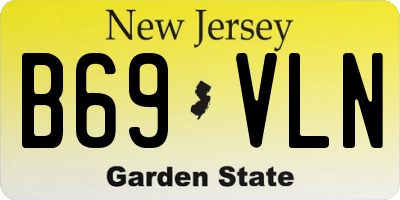 NJ license plate B69VLN