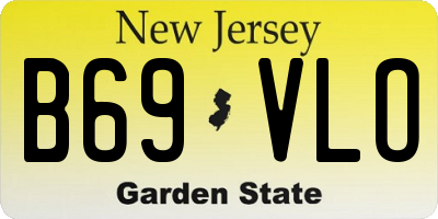 NJ license plate B69VLO