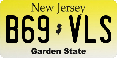 NJ license plate B69VLS