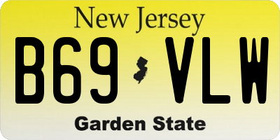 NJ license plate B69VLW