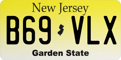 NJ license plate B69VLX