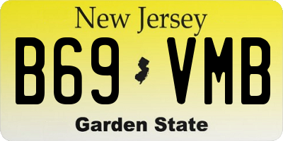 NJ license plate B69VMB