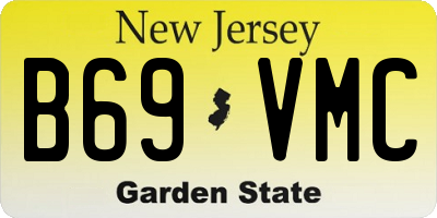 NJ license plate B69VMC