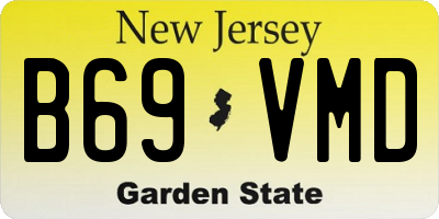 NJ license plate B69VMD