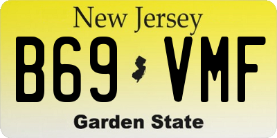 NJ license plate B69VMF