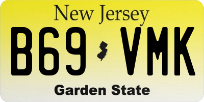 NJ license plate B69VMK