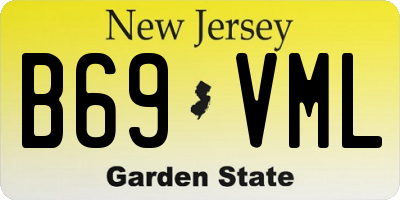 NJ license plate B69VML