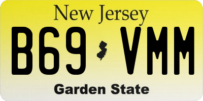 NJ license plate B69VMM