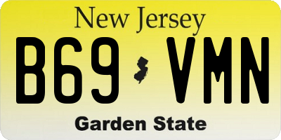 NJ license plate B69VMN
