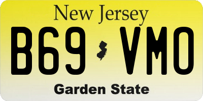 NJ license plate B69VMO