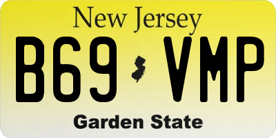 NJ license plate B69VMP