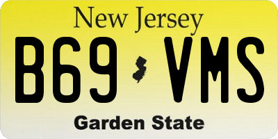NJ license plate B69VMS