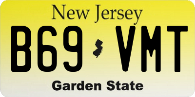 NJ license plate B69VMT