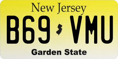 NJ license plate B69VMU