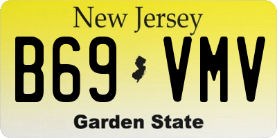 NJ license plate B69VMV