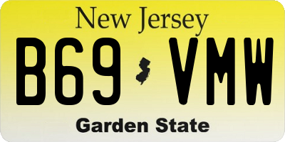 NJ license plate B69VMW