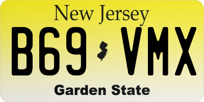 NJ license plate B69VMX